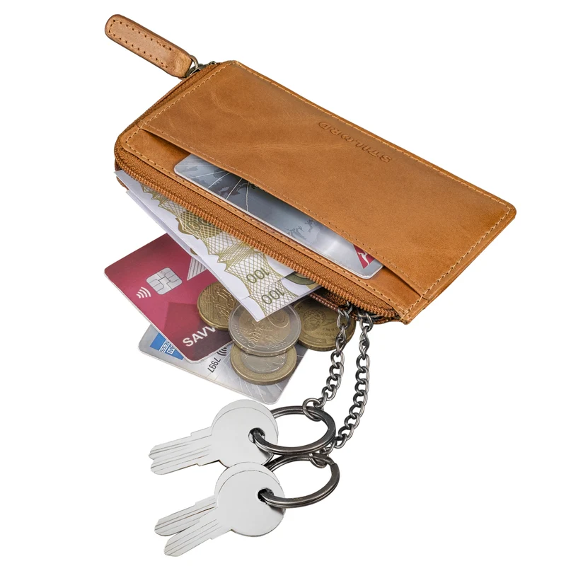"Ano" 2 in 1 Leder Schlüsseltasche mit 6 Kartenfächern Münzfach