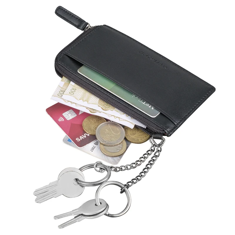 "Ano" 2 in 1 Leder Schlüsseltasche mit 6 Kartenfächern Münzfach