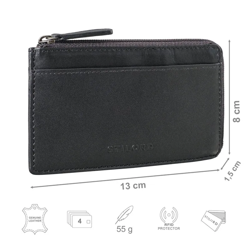 "Ano" 2 in 1 Leder Schlüsseltasche mit 6 Kartenfächern Münzfach