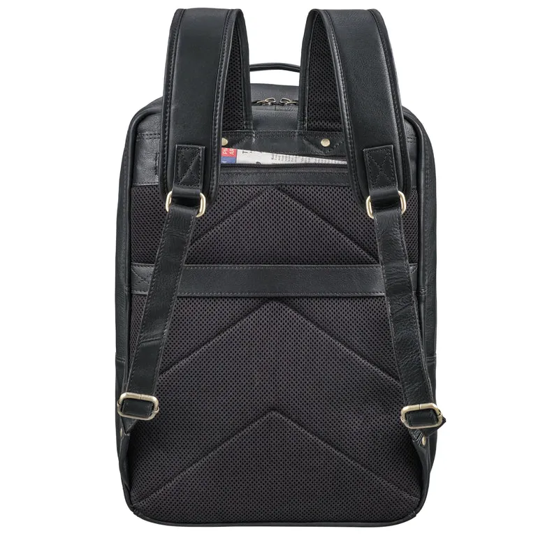 "Daryl" XL Rucksack Herren Leder 16 Zoll mit Trolley Halterung