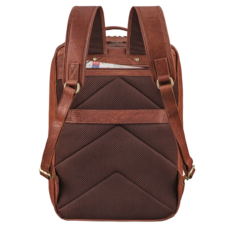 "Daryl" XL Rucksack Herren Leder 16 Zoll mit Trolley Halterung