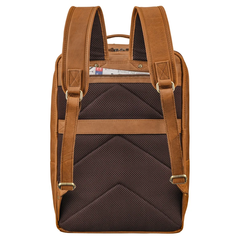 "Daryl" XL Rucksack Herren Leder 16 Zoll mit Trolley Halterung