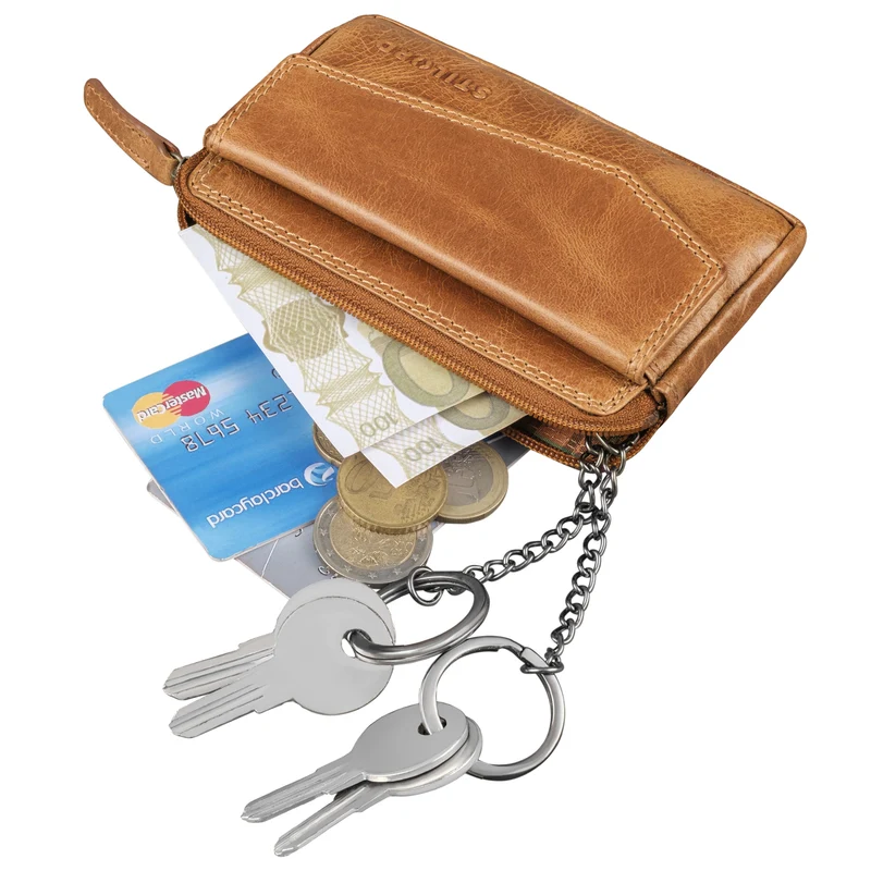 "Cruz" Vintage Geldbörse mit Schlüsselfach Schlüsseltasche Leder RFID