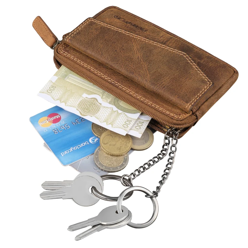 "Cruz" Vintage Geldbörse mit Schlüsselfach Schlüsseltasche Leder RFID