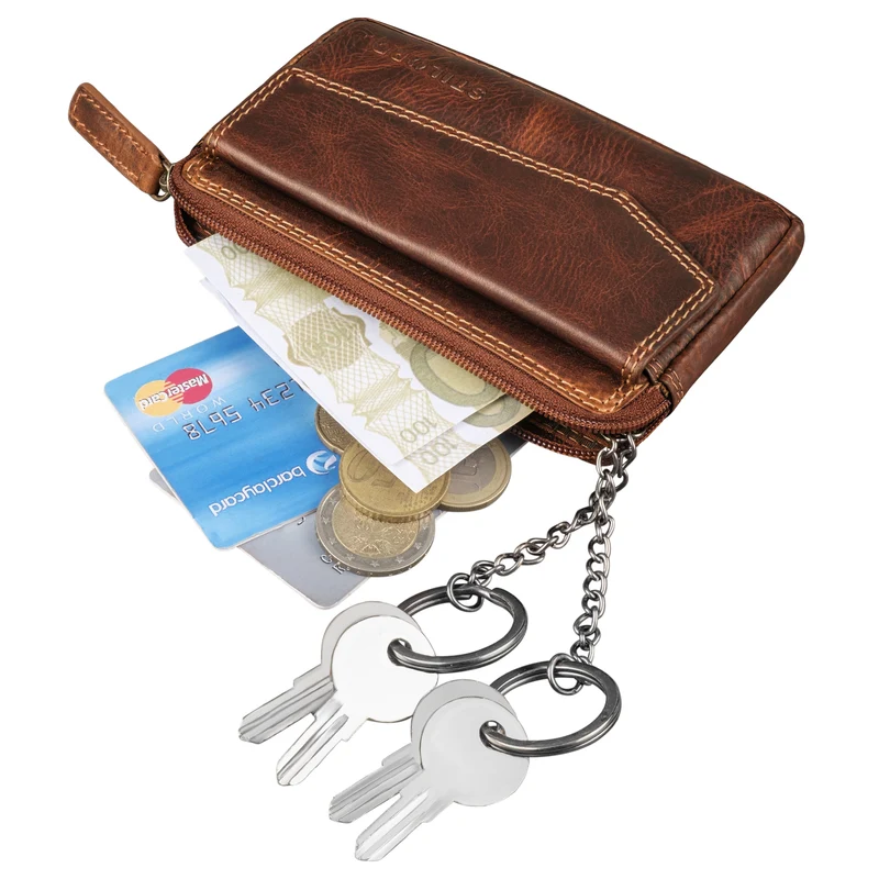 "Cruz" Vintage Geldbörse mit Schlüsselfach Schlüsseltasche Leder RFID