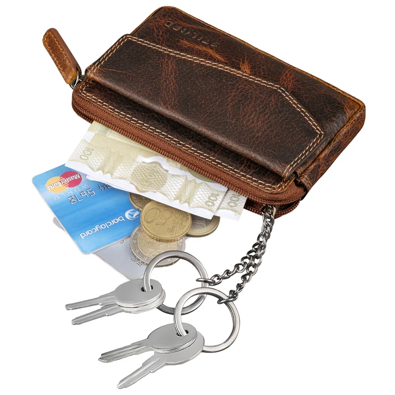 "Cruz" Vintage Geldbörse mit Schlüsselfach Schlüsseltasche Leder RFID