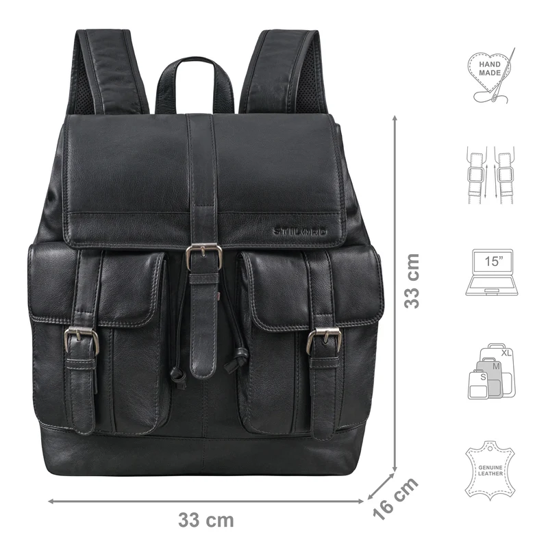 "Dreamer" Vintage Leder Rucksack Herren Damen Groß