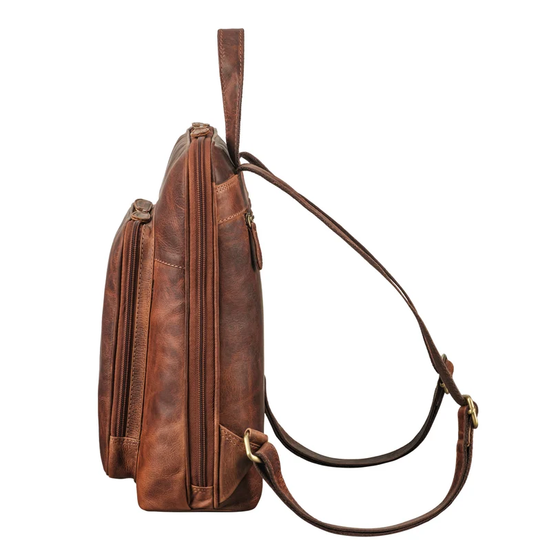 "Marlow" Vintage Leder-Rucksack Damen Herren