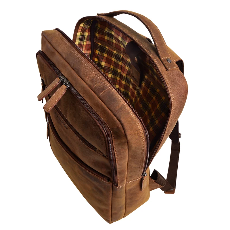 "Brad" Business Leder Laptoprucksack 15,6 Zoll Herren und Damen Groß