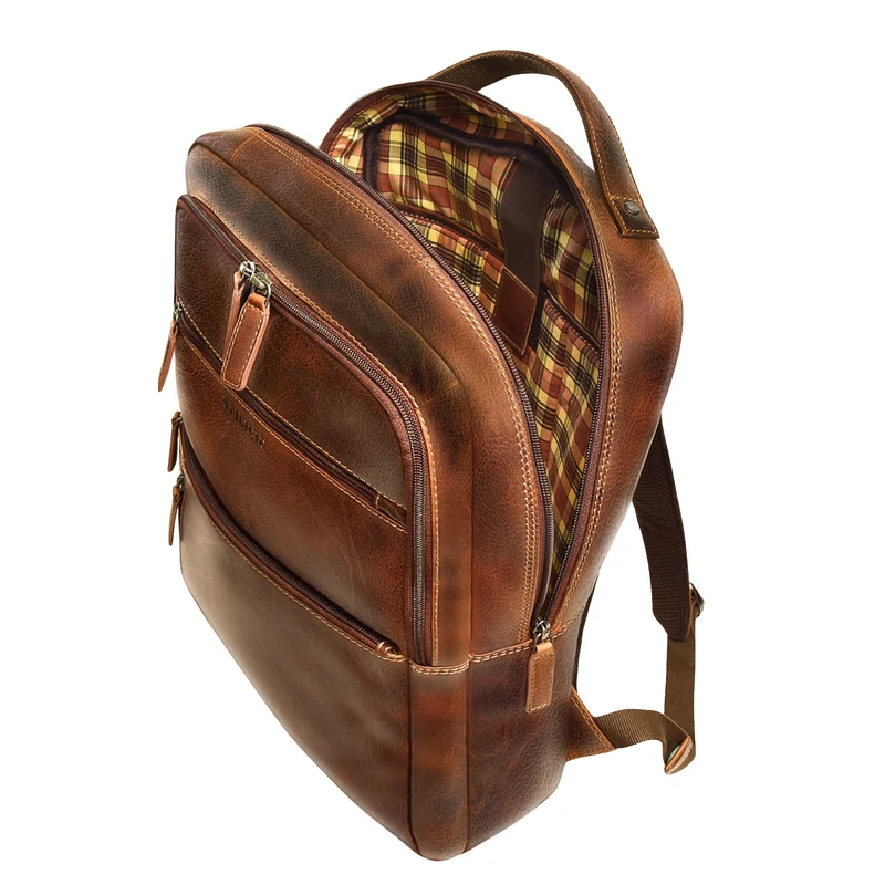 "Brad" Business Leder Laptoprucksack 15,6 Zoll Herren und Damen Groß