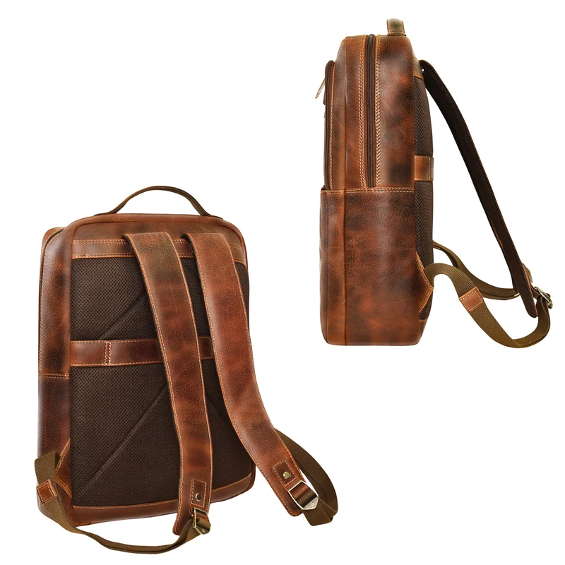 "Brad" Business Leder Laptoprucksack 15,6 Zoll Herren und Damen Groß
