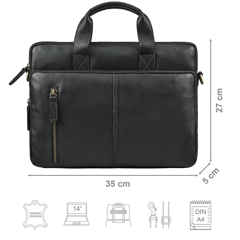 "Raihn" Leder Umhängetasche Herren 13.3 - 14 Zoll