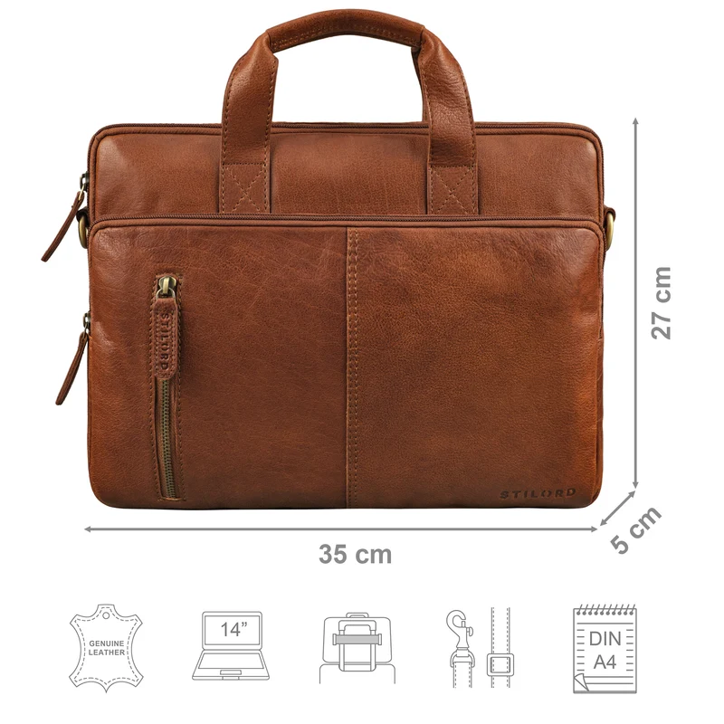 "Raihn" Leder Umhängetasche Herren 13.3 - 14 Zoll