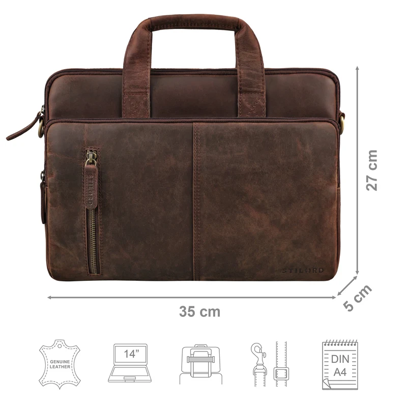 "Raihn" Leder Umhängetasche Herren 13.3 - 14 Zoll
