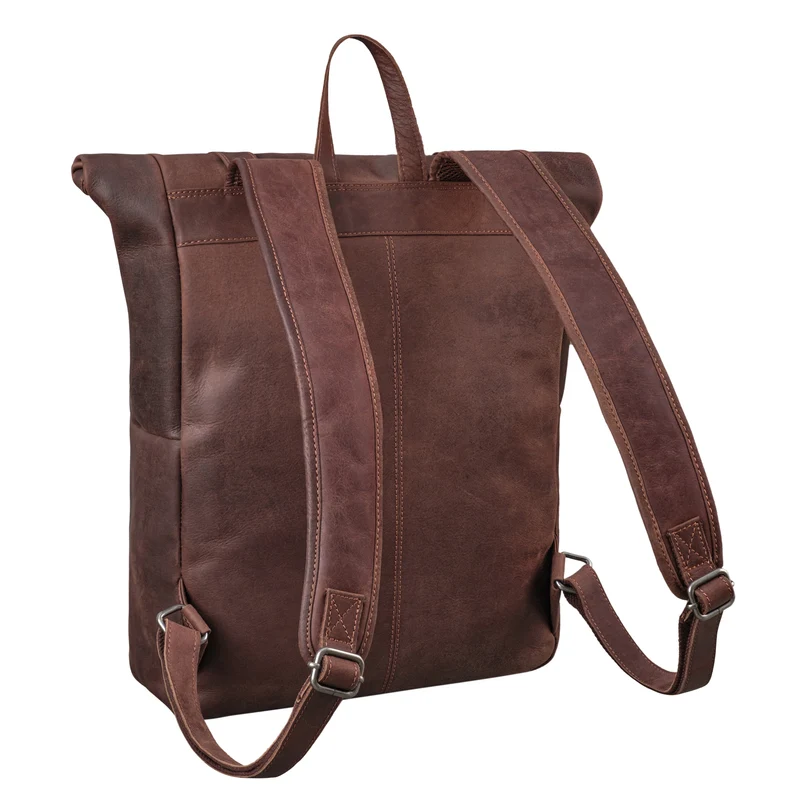 "Herakles" XL Leder Rolltop Rucksack 17 Zoll