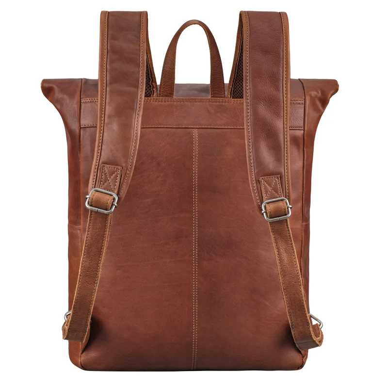 "Herakles" XL Leder Rolltop Rucksack 17 Zoll