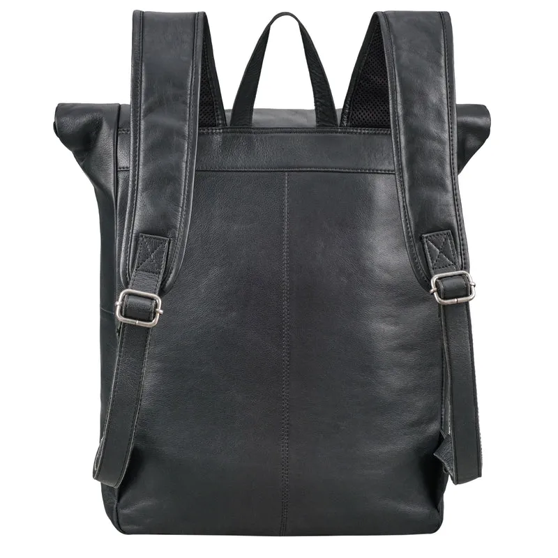 "Herakles" XL Leder Rolltop Rucksack 17 Zoll