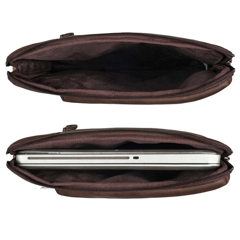 "Kit" Laptop Tasche 15.6 Zoll Leder Herren Laptophülle