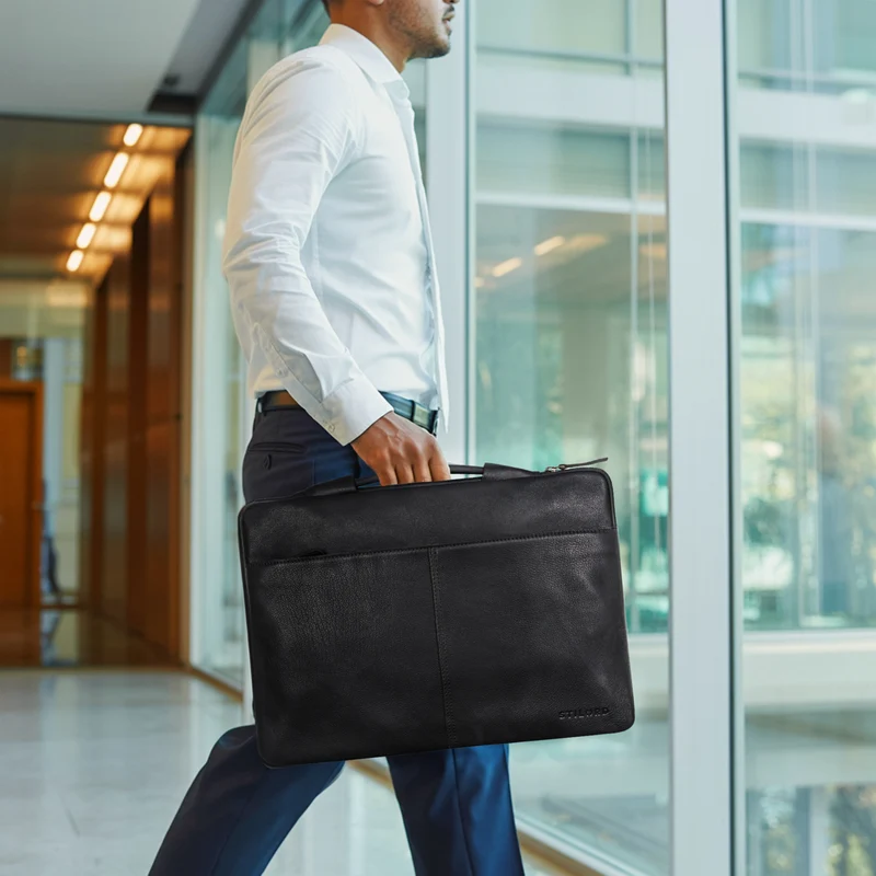 "Kit" Laptop Tasche 15.6 Zoll Leder Herren Laptophülle