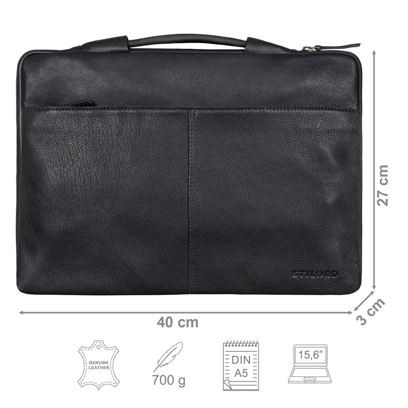 "Kit" Laptop Tasche 15.6 Zoll Leder Herren Laptophülle