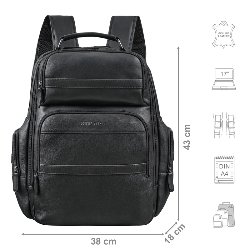 "Manon" Großer Rucksack Leder XL