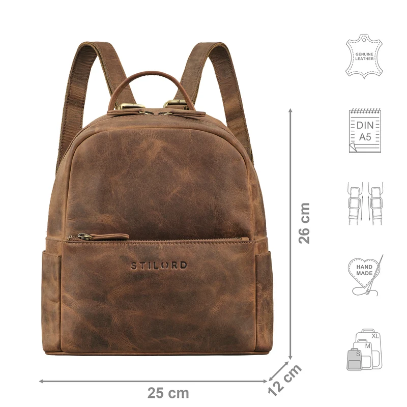 "Nelia" Kleiner Rucksack Damen Leder
