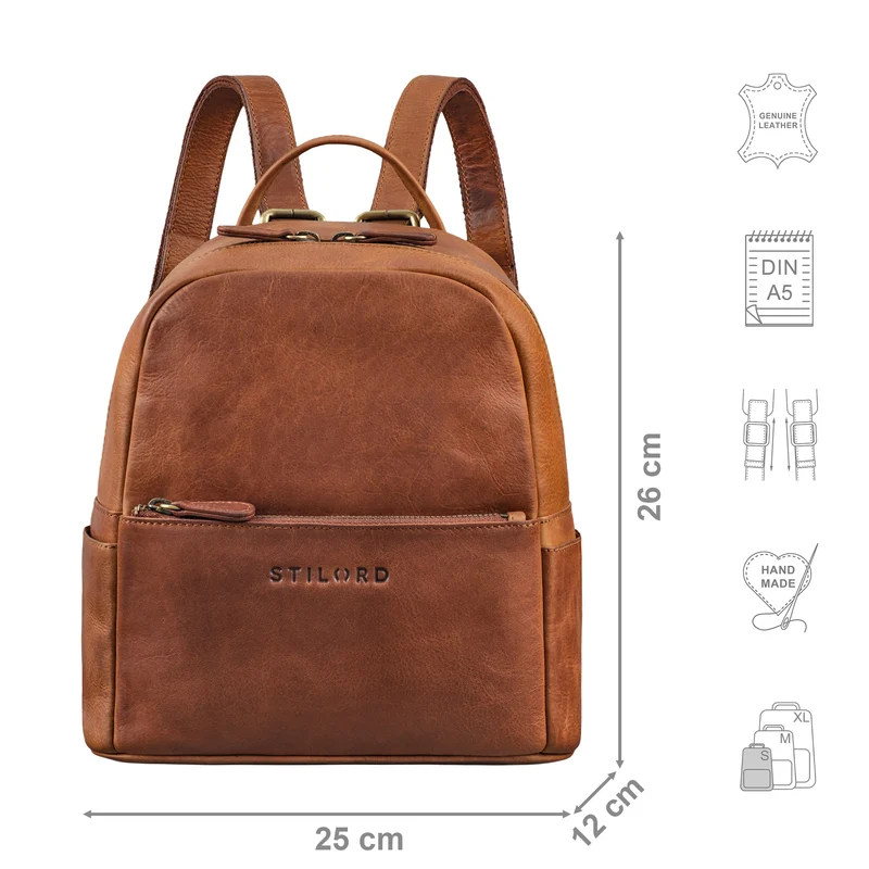 "Nelia" Kleiner Rucksack Damen Leder