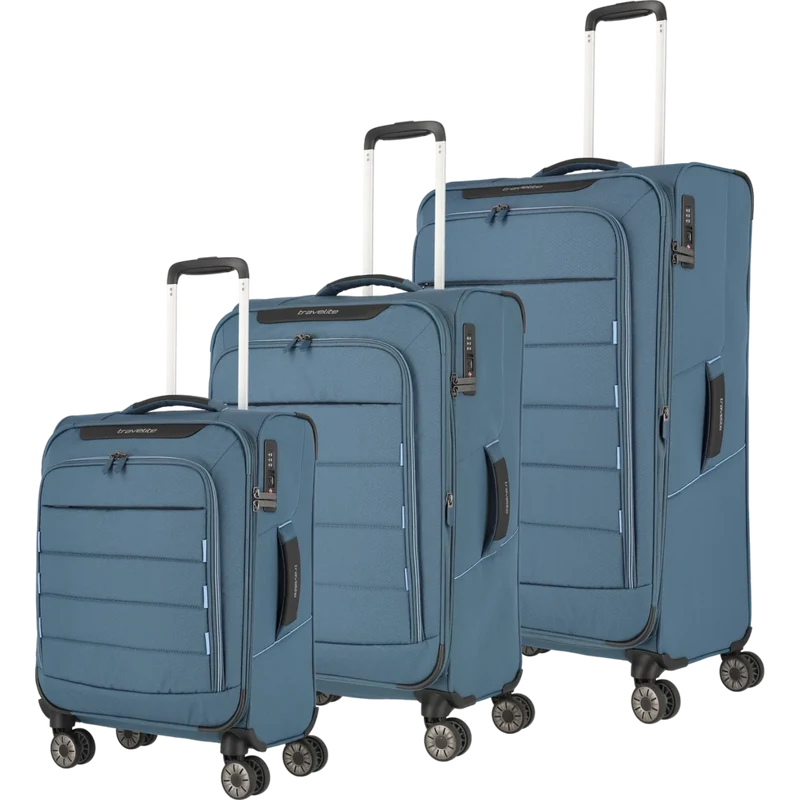 Travelite Skaii 4-Rollen Kofferset 3tlg. L/M/S -Panoramablau