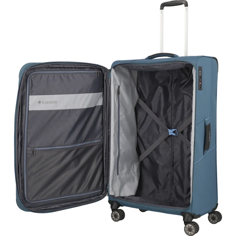Travelite Skaii 4-Rollen Kofferset 3tlg. L/M/S -Panoramablau