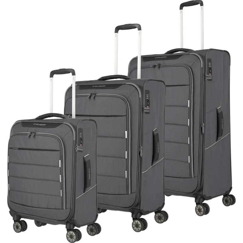 Travelite Skaii 4-Rollen Kofferset 3tlg. L/M/S -Gipfelgrau