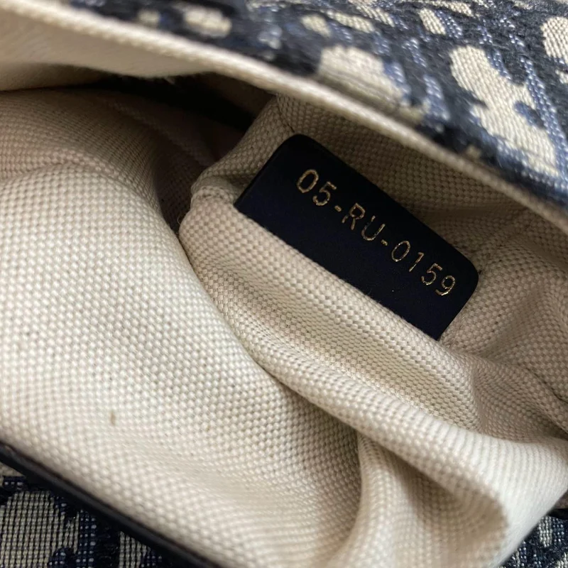 Dior Saddle Bag Mini Blau Schräg Jacquard mit Schultergurt Ab 2019
