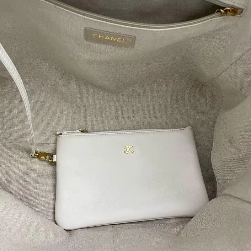 Chanel Deauville Tragetasche mit Beutel, Emaille, Weiß, Mehrfarbig (Limitierte Ausgabe Frühjahr/Sommer 2022)