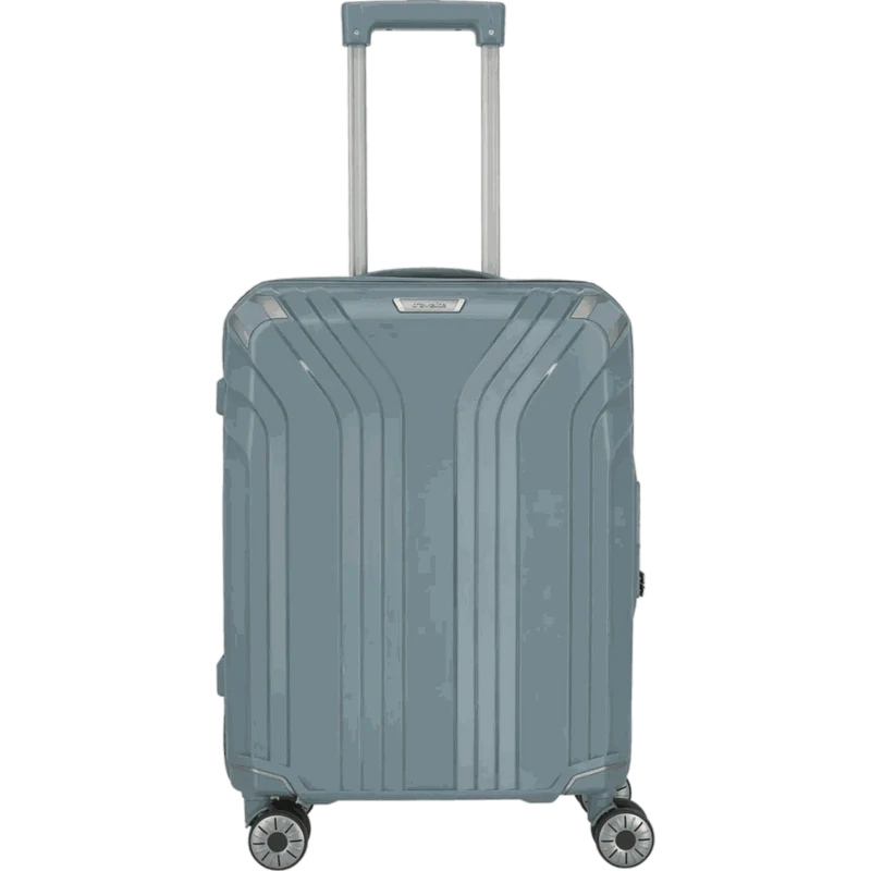Travelite Elvaa 4-Rollen-Bordtrolley S 55 cm -Blaugrau