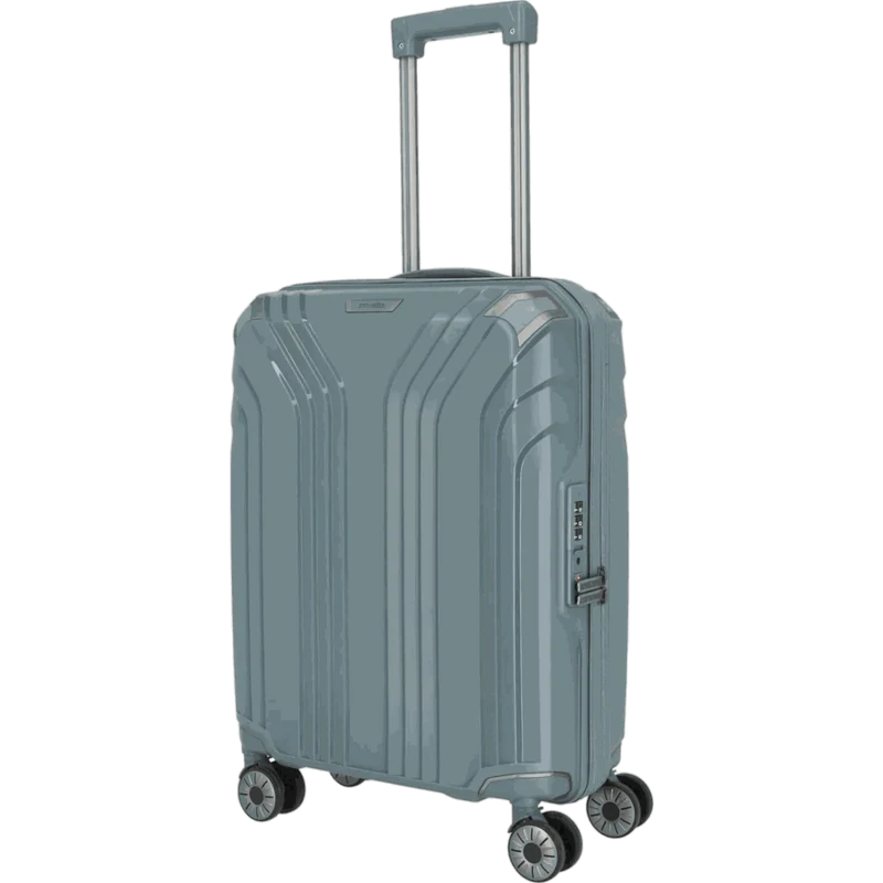 Travelite Elvaa 4-Rollen-Bordtrolley S 55 cm -Blaugrau