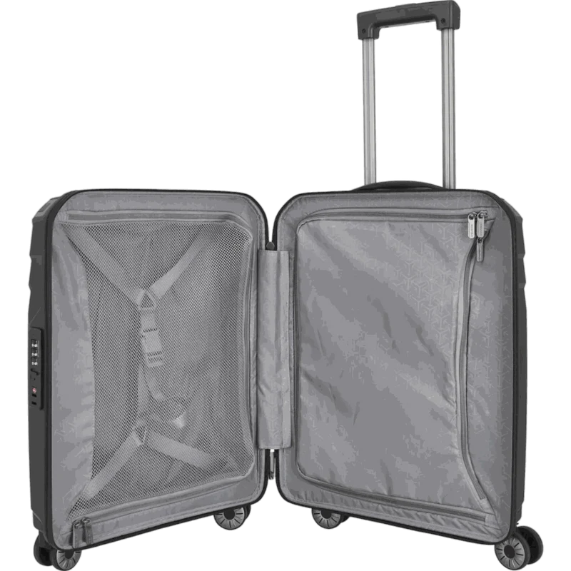 Travelite Elvaa 4-Rollen-Bordtrolley S 55 cm -Schwarz