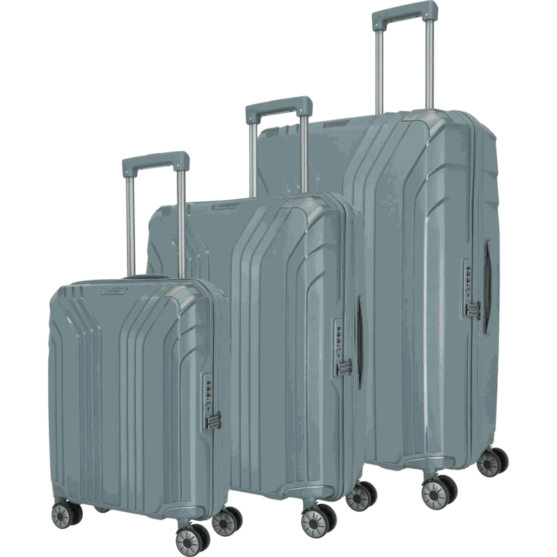 Travelite Elvaa 4-Rollen Kofferset 3tlg. L/M/S -Blaugrau