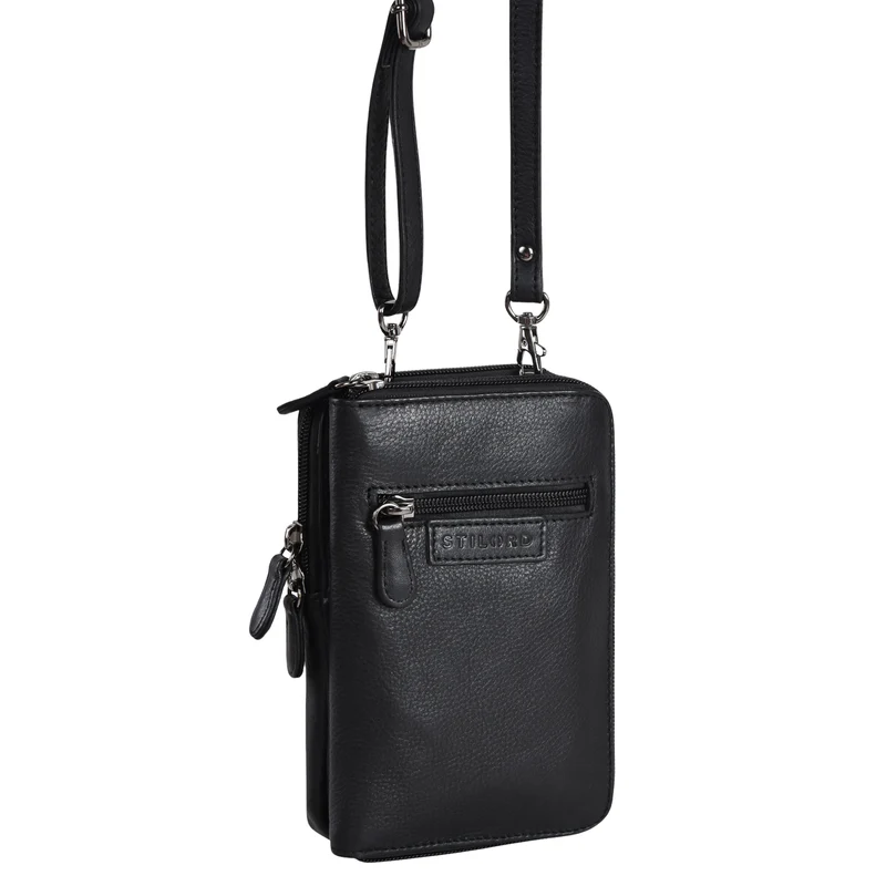 "Peter" 2-in-1 Leder Brustbeutel Handytasche für Herren & Damen