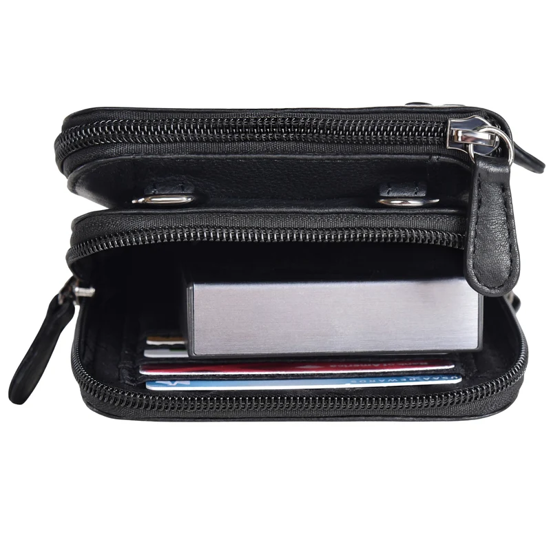 "Peter" 2-in-1 Leder Brustbeutel Handytasche für Herren & Damen
