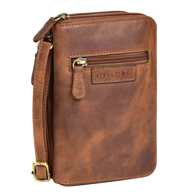 "Peter" 2-in-1 Leder Brustbeutel Handytasche für Herren & Damen