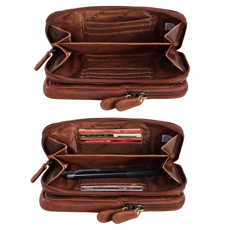 "Peter" 2-in-1 Leder Brustbeutel Handytasche für Herren & Damen