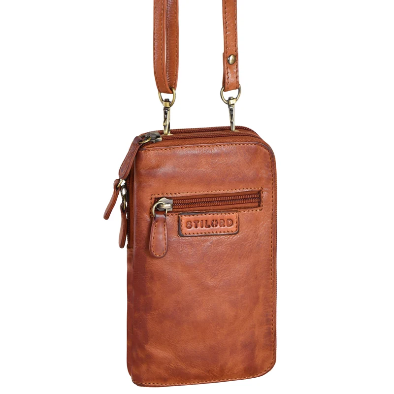 "Peter" 2-in-1 Leder Brustbeutel Handytasche für Herren & Damen