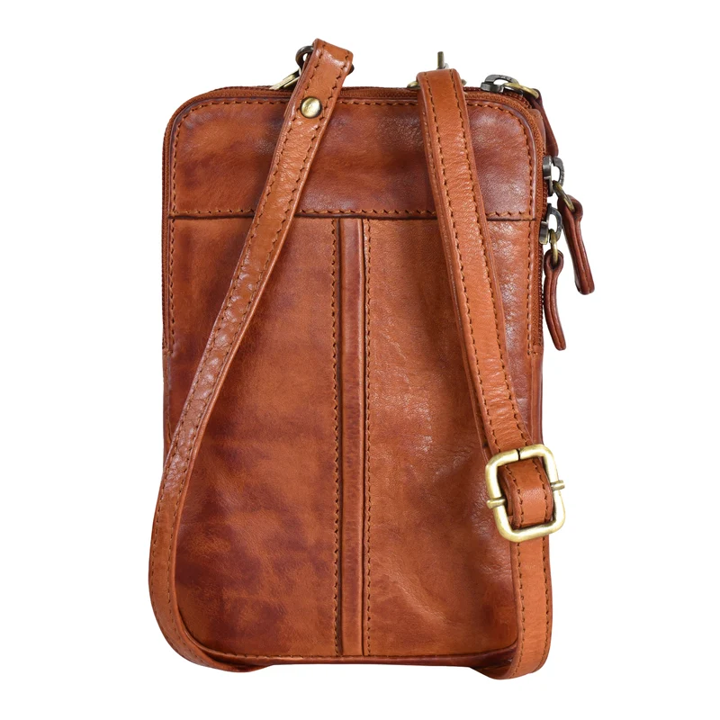 "Peter" 2-in-1 Leder Brustbeutel Handytasche für Herren & Damen