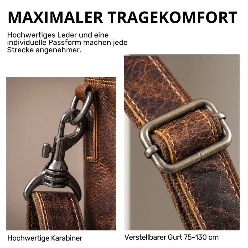 "Jared" Hochwertige Laptoptasche 16 Zoll Leder Herren