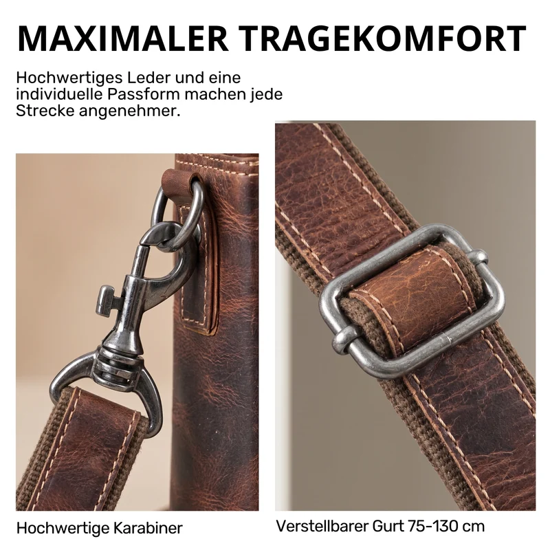 "Jared" Hochwertige Laptoptasche 16 Zoll Leder Herren