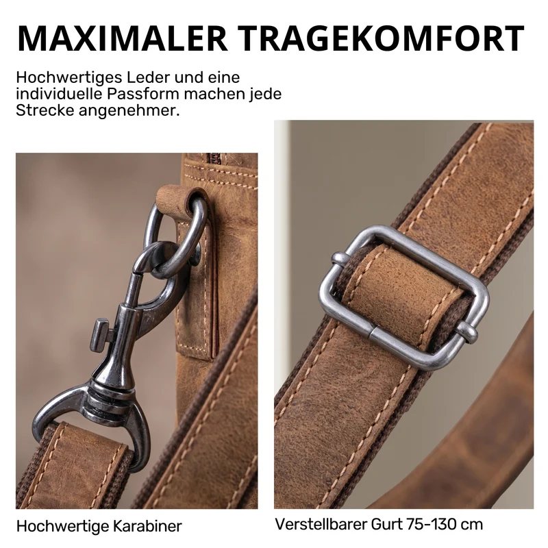 "Jared" Hochwertige Laptoptasche 16 Zoll Leder Herren