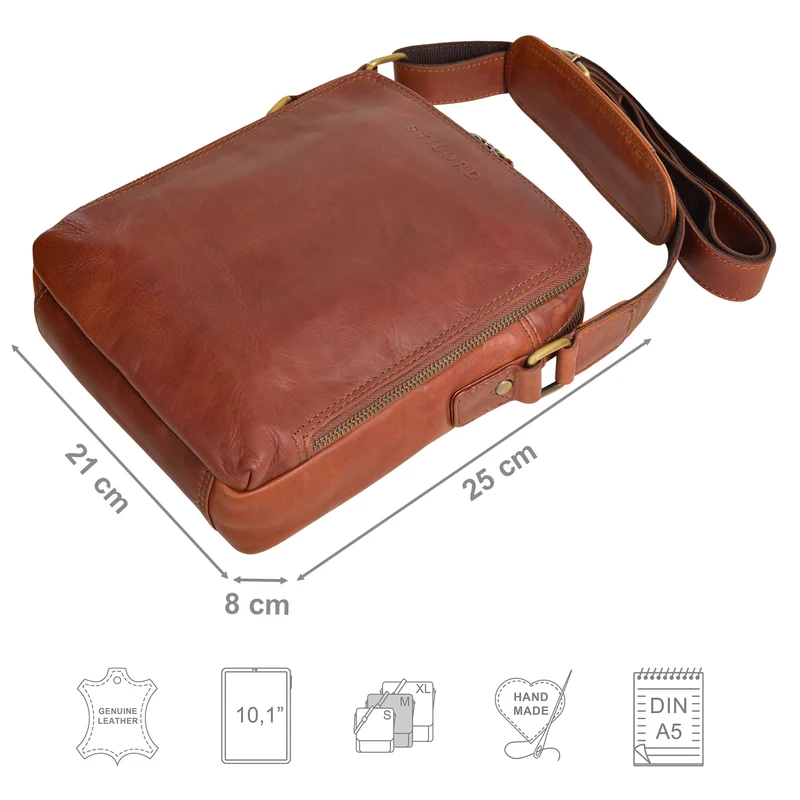 "Lorand" Schultertasche Herren Leder