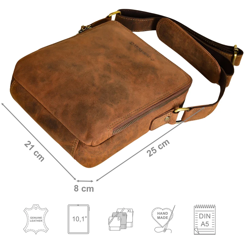 "Lorand" Schultertasche Herren Leder