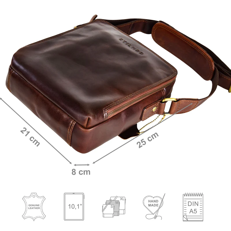 "Lorand" Schultertasche Herren Leder