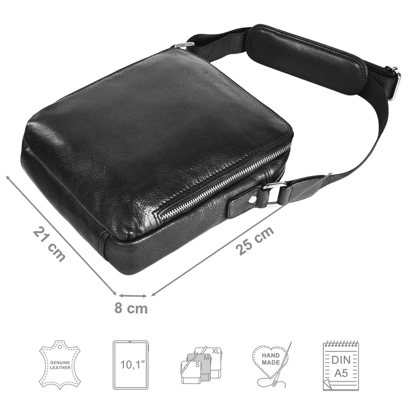 "Lorand" Schultertasche Herren Leder