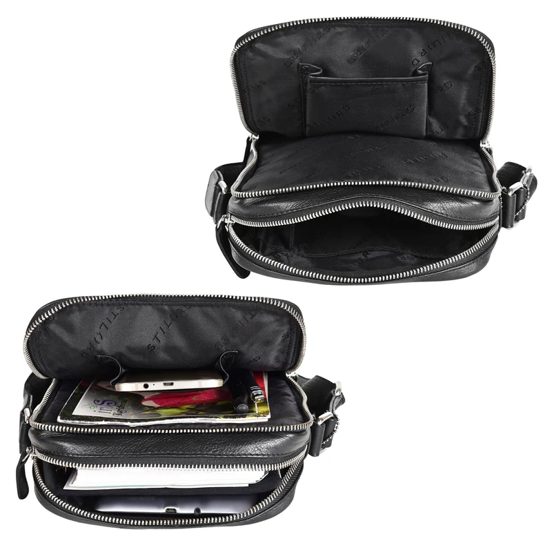 "Lorand" Schultertasche Herren Leder